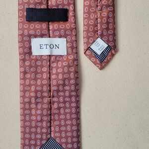 ETON Slim Orange Patterned Tie